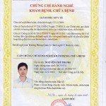 Giấy chứng nhận hành nghề khám chữa bệnh Bác Sĩ Nguyễn Chí Thanh